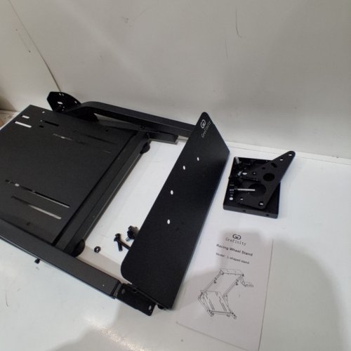 GREFINITY ADJUSTABLE HEIGHT RACING SIM WHEEL STAND COCKPIT - 19" X 22" X 31" - BLACK image 3