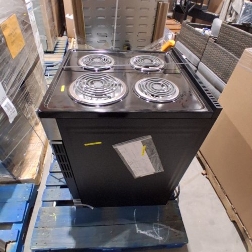ELEMENT SLIDE-IN COIL STOVE RANGE WITH 4 BURNERS - 24" - 3.7 CU. FT - STAINLESS STEEL / BLACK (MODEL:EECR24MES-CA) image 3