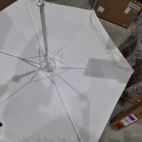 BEST CHOICE PRODUCTS BOHO FRINGE UMBRELLA - 9FT - WHITE (MODEL: SKY9971) image 4