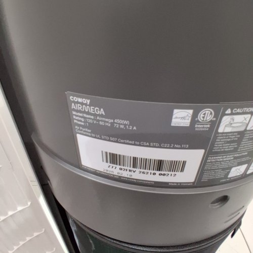 COWAY AIRMEGA 450 AIR PURIFIER WITH 3-IN-1 CUSTOM FILTER AND SMART MODES - 1643SQ.FT - WHITE - (MODEL: AIRMEGA 450W) image 5