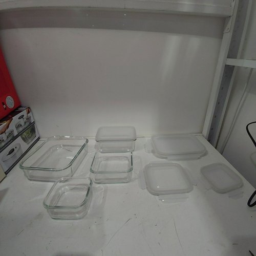 8PC FIGMINT GLASS FOOD STORAGE SET - CLEAR image 2