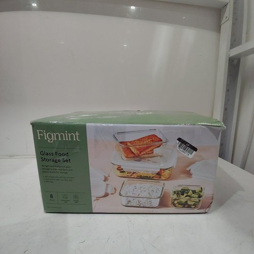 8PC FIGMINT GLASS FOOD STORAGE SET - CLEAR image 3