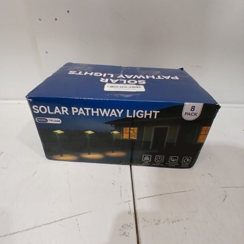 8PK KOOPER PREMIUM OUTDOOR SOLAR-POWERED PATHWAY LIGHTS WITH LARGE LED LENS, 2 LIGHT MODES - BLACK (MODEL: TPL068) image 3