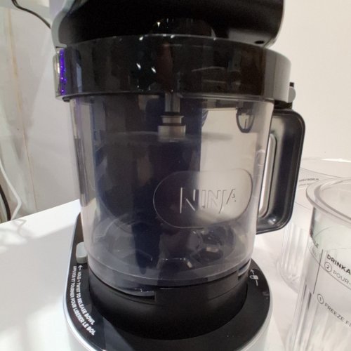 NINJA CREAMI XL DELUXE ICE CREAM AND FROZEN TREAT MAKER WITH 2 PINTS/LIDS - 24OZ CONTAINERS - BLACK/GREY (MODEL: CN551CCO) image 5