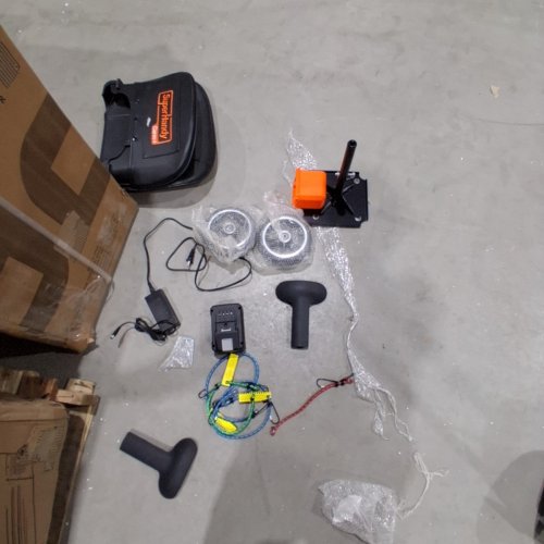 SUPERHANDY LIGHTWEIGHT FOLDABLE BATTERY POWERED 4-WHEEL MOBILITY SCOOTER - 330LB MAX LOAD - 48V - BLACK / ORANGE (MODEL: GCAT040) image 4