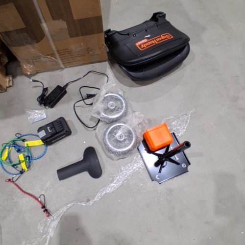 SUPERHANDY LIGHTWEIGHT FOLDABLE BATTERY POWERED 4-WHEEL MOBILITY SCOOTER - 330LB MAX LOAD - 48V - BLACK / ORANGE (MODEL: GCAT040) image 6