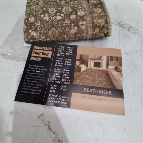 BERTHMEER AREA RUG - 2FT X 3FT - BROWN/BEIGE image 3