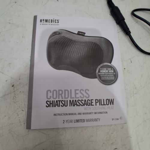 HOMEDICS CORDLESS SHIATSU ALL-BODY SHIATSU MASSAGE PILLOW - BLACK (MODEL: SP-115HJA) image 7