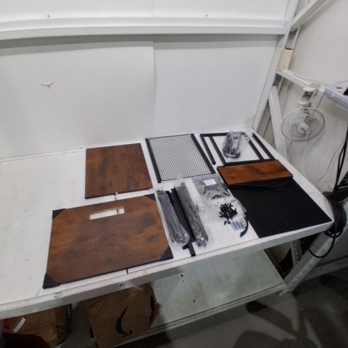SOMDOT SINGLE DRAWER NIGHTSTAND TABLE WITH LED LIGHTS AND CHARGING STATION - 15.7" X 11.8" 23.4" - RUSTIC BROWN (MODEL: NS306) image 3