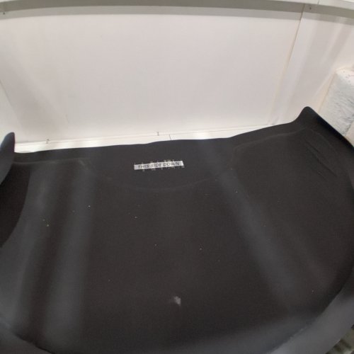 SALON & BARBER SHOP CHAIR ANTI-FATIGUE FLOOR MAT - 3FT X 5FT - BLACK SEMI CIRCLE image 2