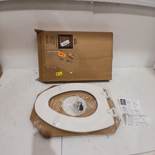 BEMIS ELONGATED PLASTIC CLOSED FRONT TOILET SEAT - 18" - WHITE image 2