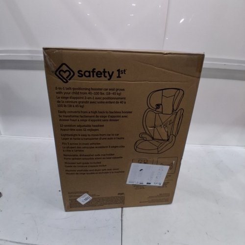 SAFETY 1ST GROWMATE 2-IN-1 BELT-POSITIONING BOOSTER CAR SEAT - 40–100LBS - HEXAGON HORIZON BLACK (MODEL: 22267CHHR) image 5