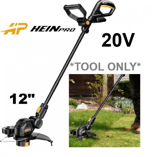 HEINPRO CORDLESS STRING TRIMMER - 20 V; 12" CUTTING DIAMETER; 8500 RPM - BLACK / ORANGE image 2