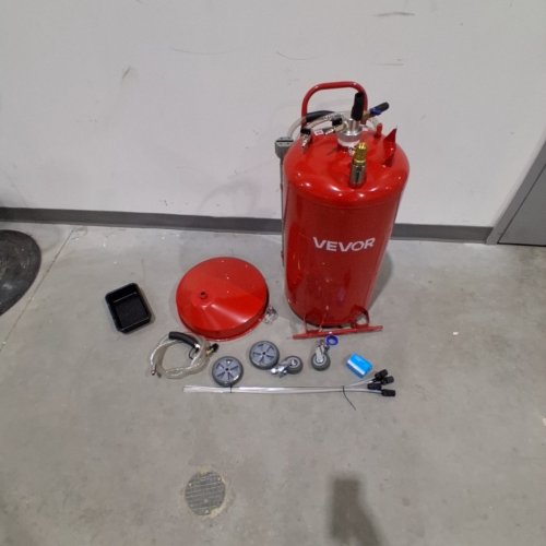 VEVOR UPRIGHT OIL DRAIN TANK - 21 GAL / 79.5 L - RED (MODEL: FF-6294) image 3