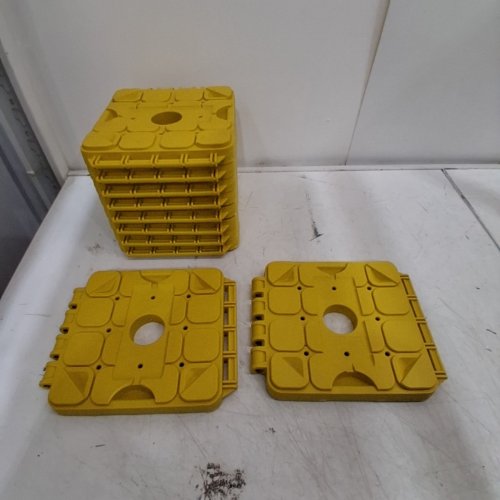 10PK BUNKER INDUST RV LEVELING BLOCKS WITH CARRYING BAG - 11" X 9" - 15000 LBS MAX/CAP - YELLOW (MODEL: ‎BI-RVLB-YW-CVOR*10) image 2