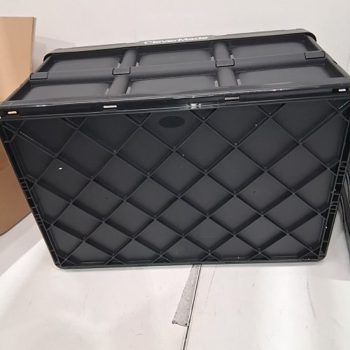 3PK CLEVERMADE CLEVERCRATES COLLAPSIBLE STORAGE BIN - BLACK image 4