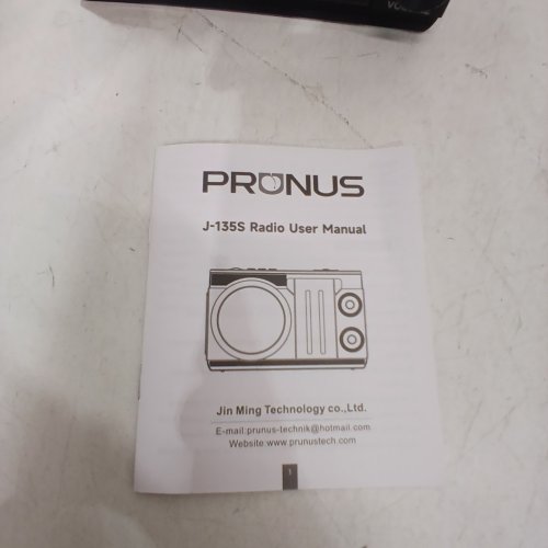 PRONUS PORTABLE SOLAR AM/FM RADIO WITH EMERGENCY LIGHT - BLACK (MODEL: J-135S) image 2