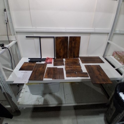 HOOBRO END TABLE WITH 2 DRAWERS AND OPEN STORAGE SHELF - 18.9" X 11.8" X 24" - RUSTIC BROWN/BLACK (MODEL: BF548BZ01G2) image 3