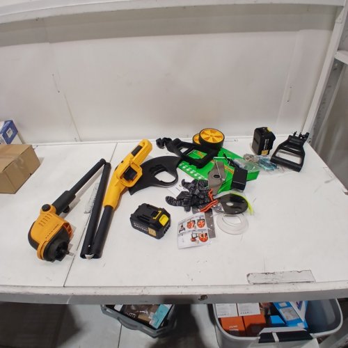 LI-ION LAWN MOWER/GRASS TRIMER WEED WHACKER - 21V - YELLOW/BLACK image 3