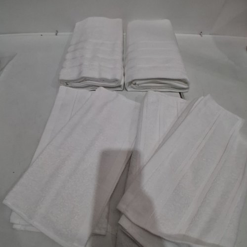 6PC HITIME COTTON TOWELS SET - WHITE image 2