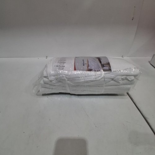 6PC HITIME COTTON TOWELS SET - WHITE image 3