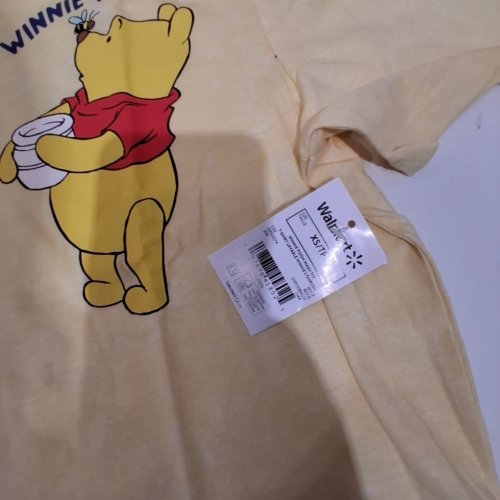WOMEN'S SHORT SLEEVE WINNIE THE POOH T-SHIRT - EXTRA SMALL - YELLOW image 2