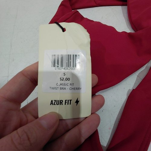 WOMEN'S AZUR FIT CLASSIC FIT TWIST BRA - SMALL - CHERRY image 4