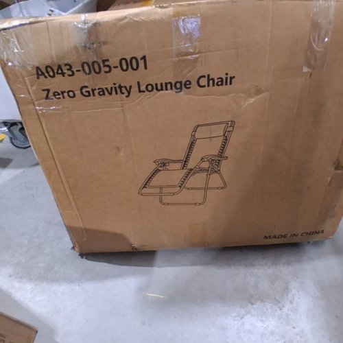 2PK BIGGZIA ZERO GRAVITY FOLDING LOUNGE/PATIO CHAIR - BLACK (MODEL: XF0D002D29) image 5