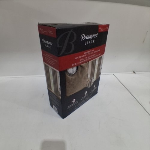 (2 PANEL) BEAUTYREST GROMMET TOP BLACKOUT CURTAIN WITH LINER - 52" X 90" - BROWN (MODEL: 6699105) image 4