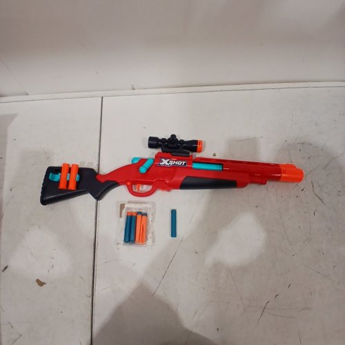 ZURU XSHOT EXCEL BOLT ACTION RIFLE FOAM DART BLASTER - RED/BLACK/ORANGE image 2
