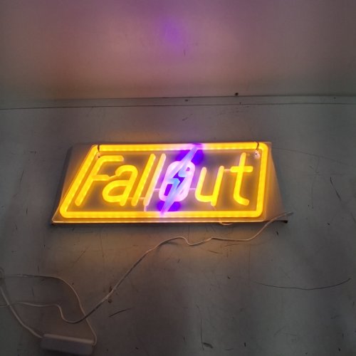 FALLOUT LOGO LED NEON WALL LIGHT 8" -CLEAR image 2