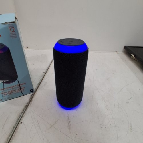 ONN. LARGE RUGGED BLUETOOTH SPEAKER WITH LED LIGHTING - BLACK image 2