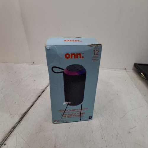 ONN. LARGE RUGGED BLUETOOTH SPEAKER WITH LED LIGHTING - BLACK image 4