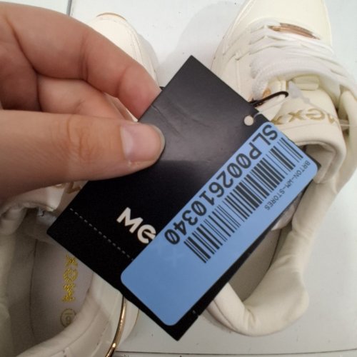 WOMEN'S MEXX CASUAL SNEAKER SHOES - SIZE 6 - WHITE/GOLD image 5