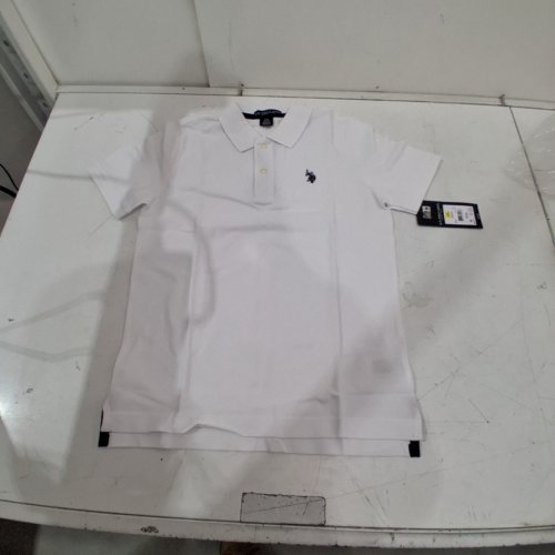 WOMEN'S U.S. POLO ASSN. SHORT SLEEVE POLO SHIRT - LARGE (10-12) - WHITE image 2