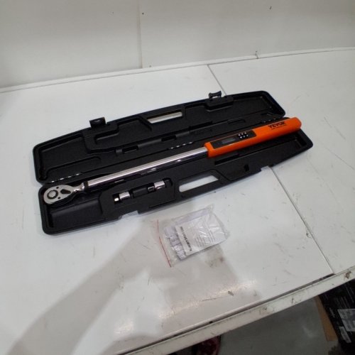 VEVOR DIGITAL TORQUE WRENCH SET WITH CARRY CASE- 1/2" DRIVE- 25- 250FT/LBS -34-340N.M- +2% ACCURACY- ORANGE/BLACK (MODEL: HG120340) image 3