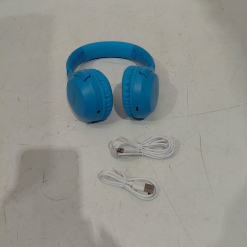 KONNAO FOLDABLE KIDS WIRELESS HEADPHONES - STANDARD SIZE - BLUE image 2