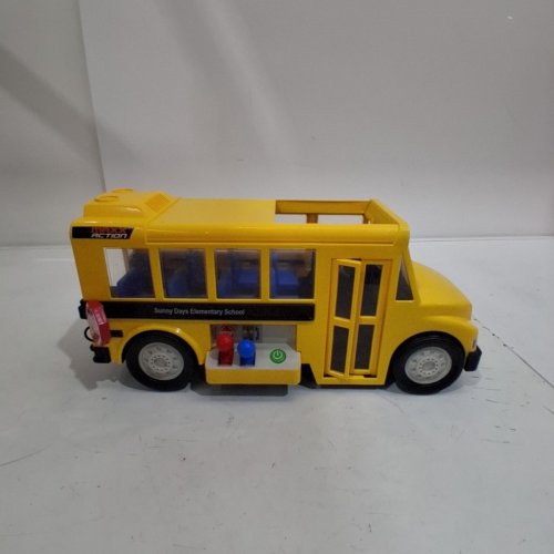 MAXX ACTION LIGHTS & SOUNDS SUNNY DAYS ELEMENTARY TOY SCHOOL BUS - YELLOW image 3