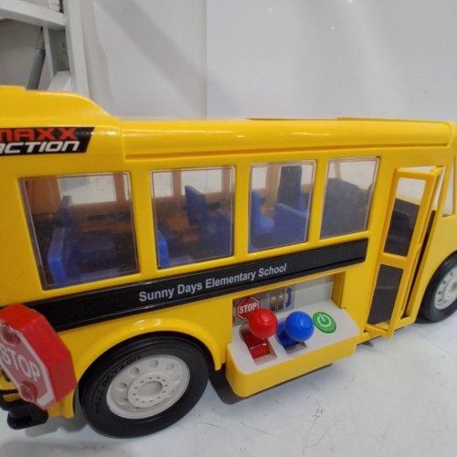 MAXX ACTION LIGHTS & SOUNDS SUNNY DAYS ELEMENTARY TOY SCHOOL BUS - YELLOW image 4