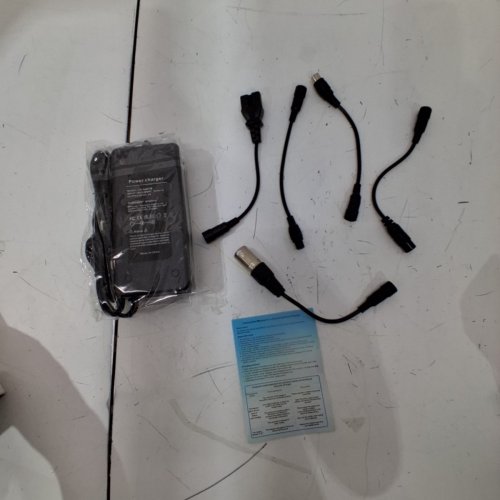 LI-ION BATTERY CHARGER WITH ADAPTER CABLES - 100-240 V AC, 50/60HZ; 54.6 V, 2A - BLACK (MODEL: CH-546F2A) image 2