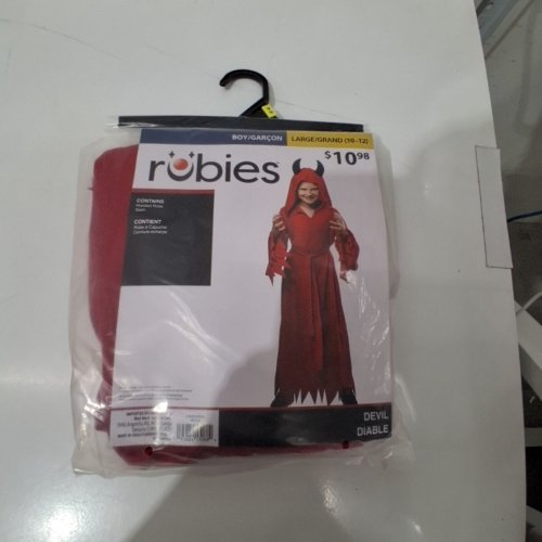 KID'S RUBIES DEVIL COSTUME - LARGE 10/12 - RED (STYLE: DEVIL) image 2