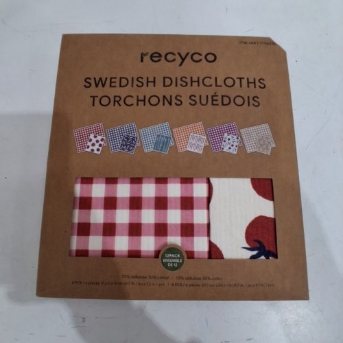 12PK RECYCO PLANT BASED SWEDISH DISHCLOTHS - MULTICOLOUR (MODEL: 1796215) image 2