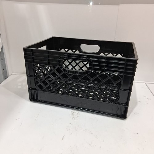 JEZERO MULTI-PURPOSE HEAVY DUTY RECTANGLE MILK CRATE - 24QT CAPACITY - 19" X 13" - BLACK (‎MC24) image 2