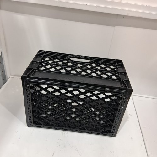 JEZERO MULTI-PURPOSE HEAVY DUTY RECTANGLE MILK CRATE - 24QT CAPACITY - 19" X 13" - BLACK (‎MC24) image 3