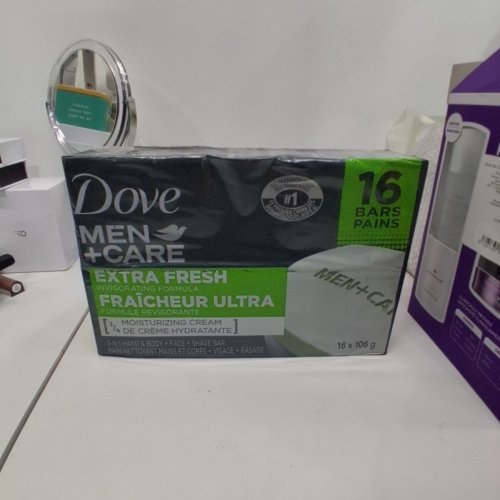 16PK DOVE MEN + CARE 3-IN-1 HANDS & BODY, FACE AND SHAVE BARS - 106G EACH - EXTRA FRESH image 2