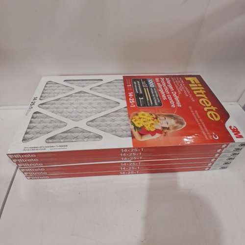 6PK 3M FILTRETE MICRO ALLERGEN DEFENSE FURNACE FILTER MPR 1000 - 14" X 25" X1" - WHITE image 2