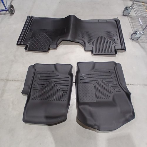3PC HUSKY LINERS SMOOTH ARCING RIBS / RAISED HEEL PAD FLOOR LINERS FOR FORD 250 / SUPERCAB 350 (2017-2026) MODELS - BLACK (MODEL 94071) image 3