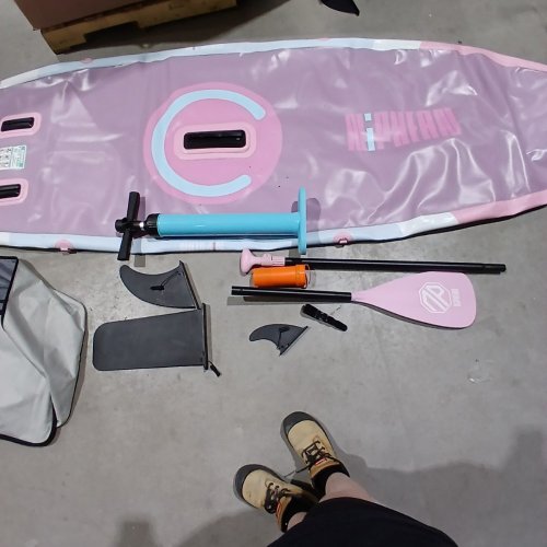 NIPHEAN INFLATABLE STAND UP PADDLE BOARD - ULTRA-LIGHT - 10FT - PINK LAVENDER BLUE (MODEL: NIPHEAN305) image 4
