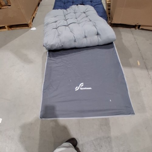SPORTNEER FOLDING CAMPING COT WITH MATTRESS - 450LBS - BLUE/GREY (MODEL: Y21-80601-05) image 3