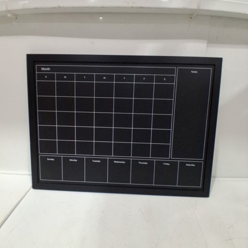 3-IN-1 WALL MOUNTED CHALKBOARD CALENDAR - 23" X 17" - BLACK image 2